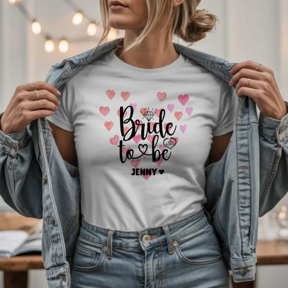 W.03.Damen-T-Shirt-Mockup-Basic HELL mit Jeansjacke