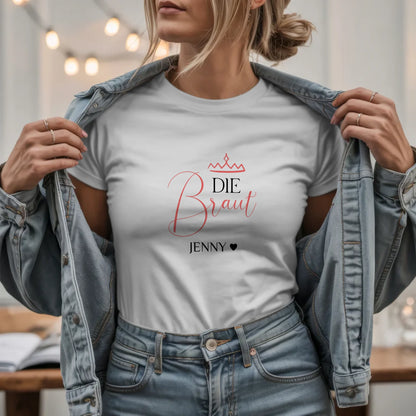 W.03.Damen-T-Shirt-Mockup-Basic HELL mit Jeansjacke