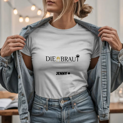 W.03.Damen-T-Shirt-Mockup-Basic HELL mit Jeansjacke