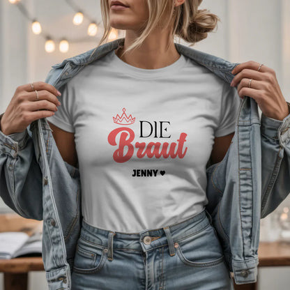 W.03.Damen-T-Shirt-Mockup-Basic HELL mit Jeansjacke