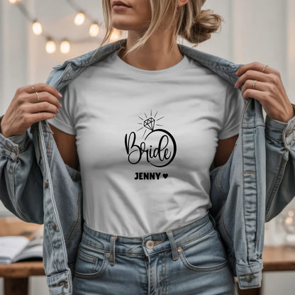 W.03.Damen-T-Shirt-Mockup-Basic HELL mit Jeansjacke