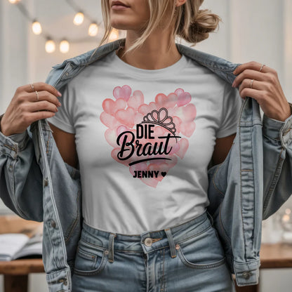 W.03.Damen-T-Shirt-Mockup-Basic HELL mit Jeansjacke