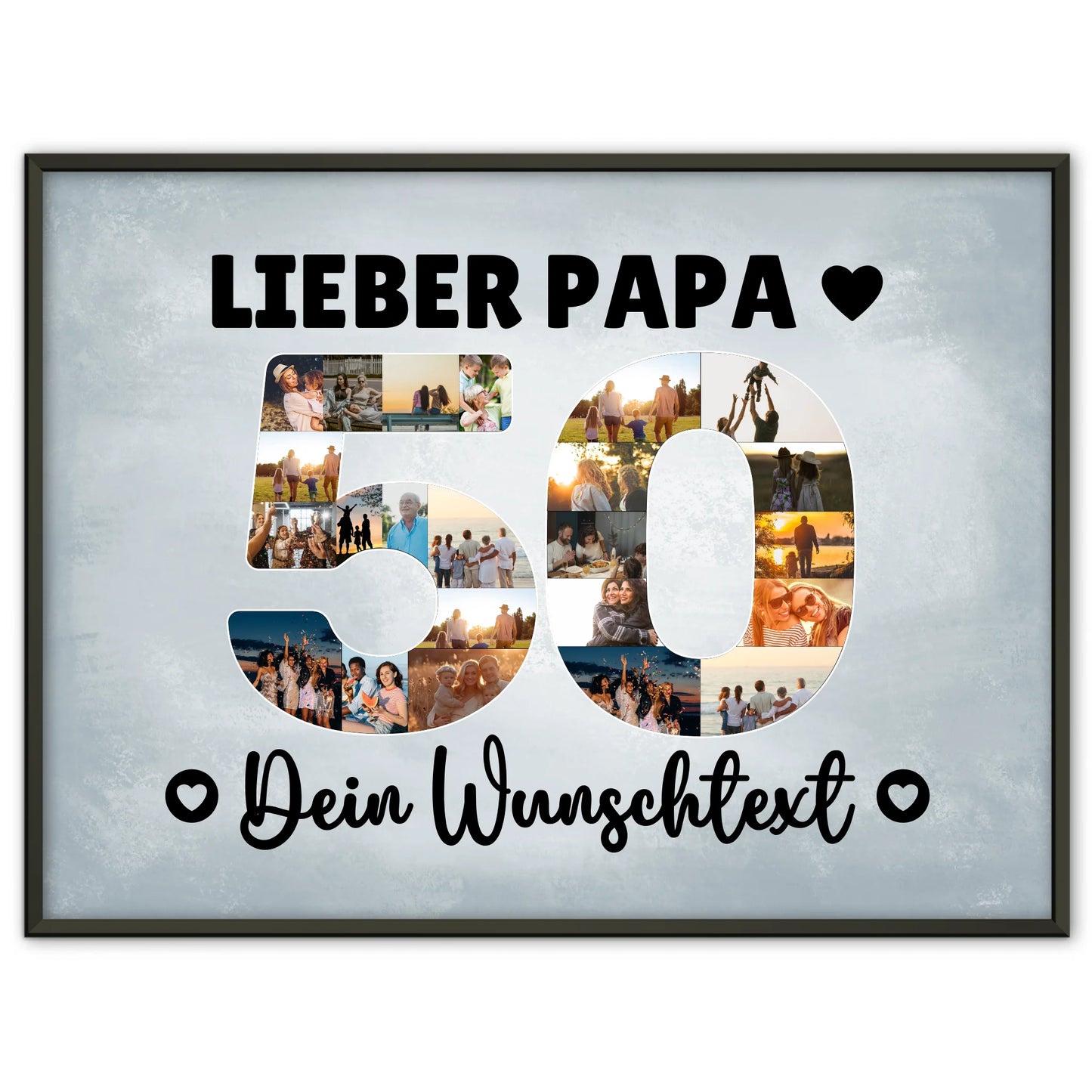 Personalisiertes Poster mit Wunschtext zum 50 Geburtstag Papa