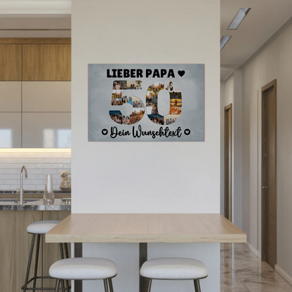 Magnet Poster mit Wunschtext 50 Geburtstag Papa