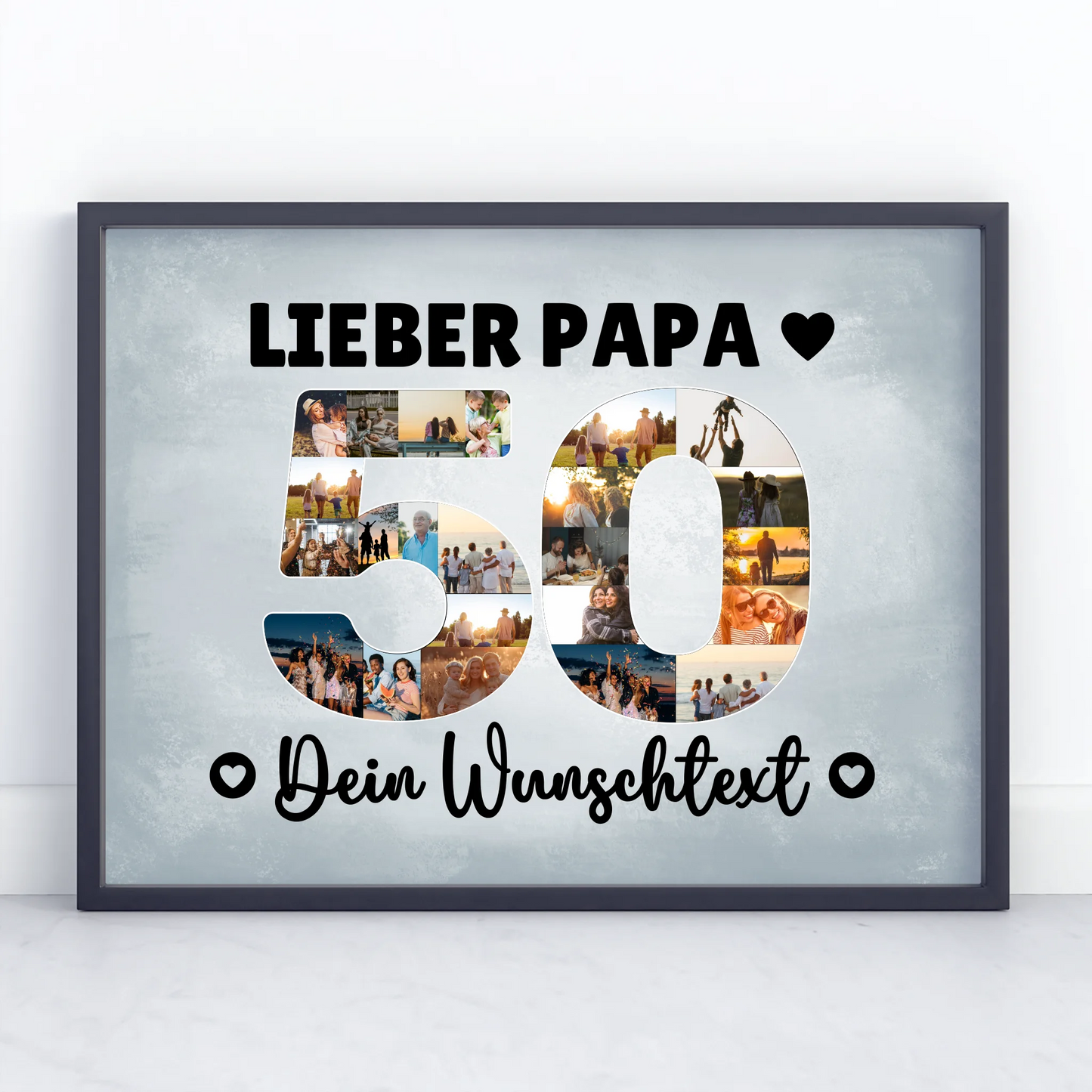Personalisiertes Poster mit Wunschtext zum 50 Geburtstag Papa