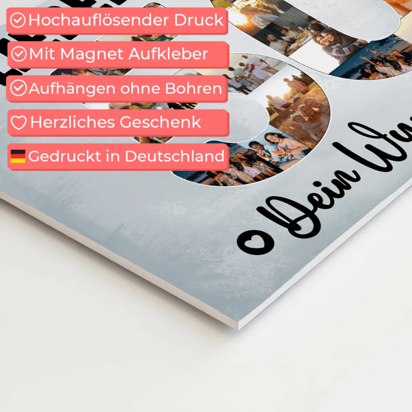 Magnet Poster mit Wunschtext 50 Geburtstag Papa