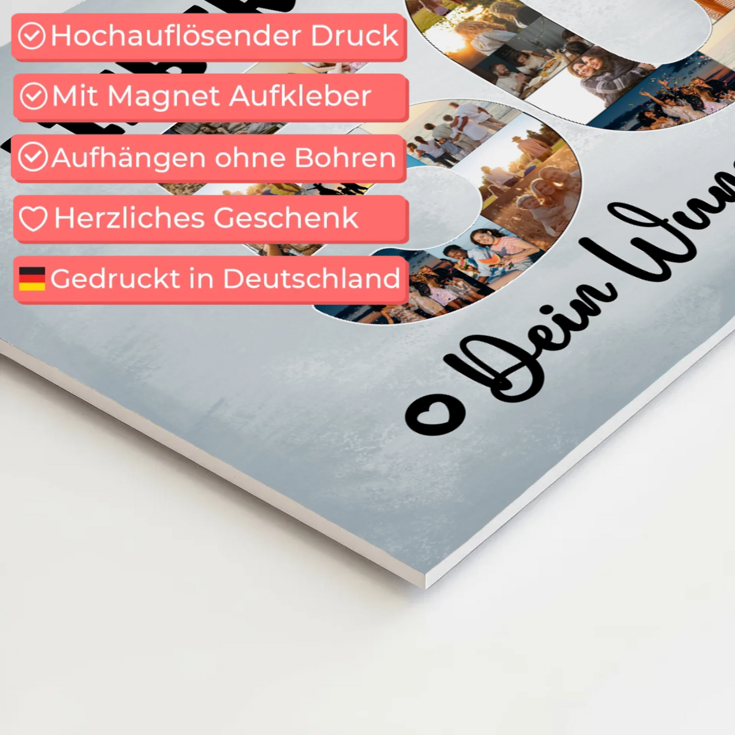 Magnet Poster mit Wunschtext 50 Geburtstag Papa