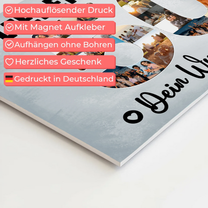 Magnet Poster mit Wunschtext 50 Geburtstag Papa