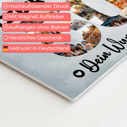 Magnet Poster mit Wunschtext 50 Geburtstag Papa