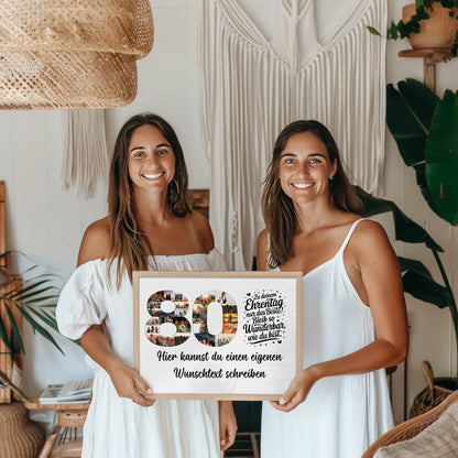 Personalisiertes Poster Wunschtext 80 Geburtstag Ehrentag Geschenk