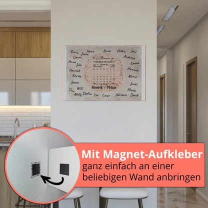 Hochzeit Willkommensschild für Unterschriften Farbklecks Rose