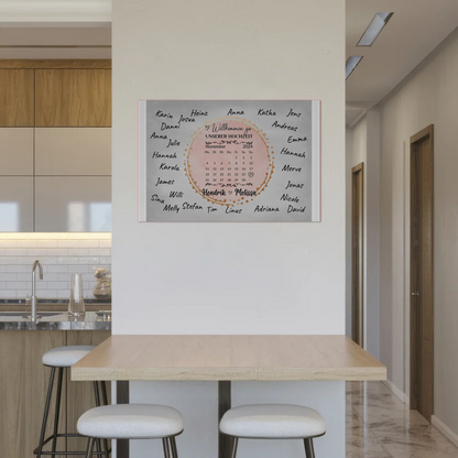 Hochzeit Willkommensschild für eigene Unterschriften