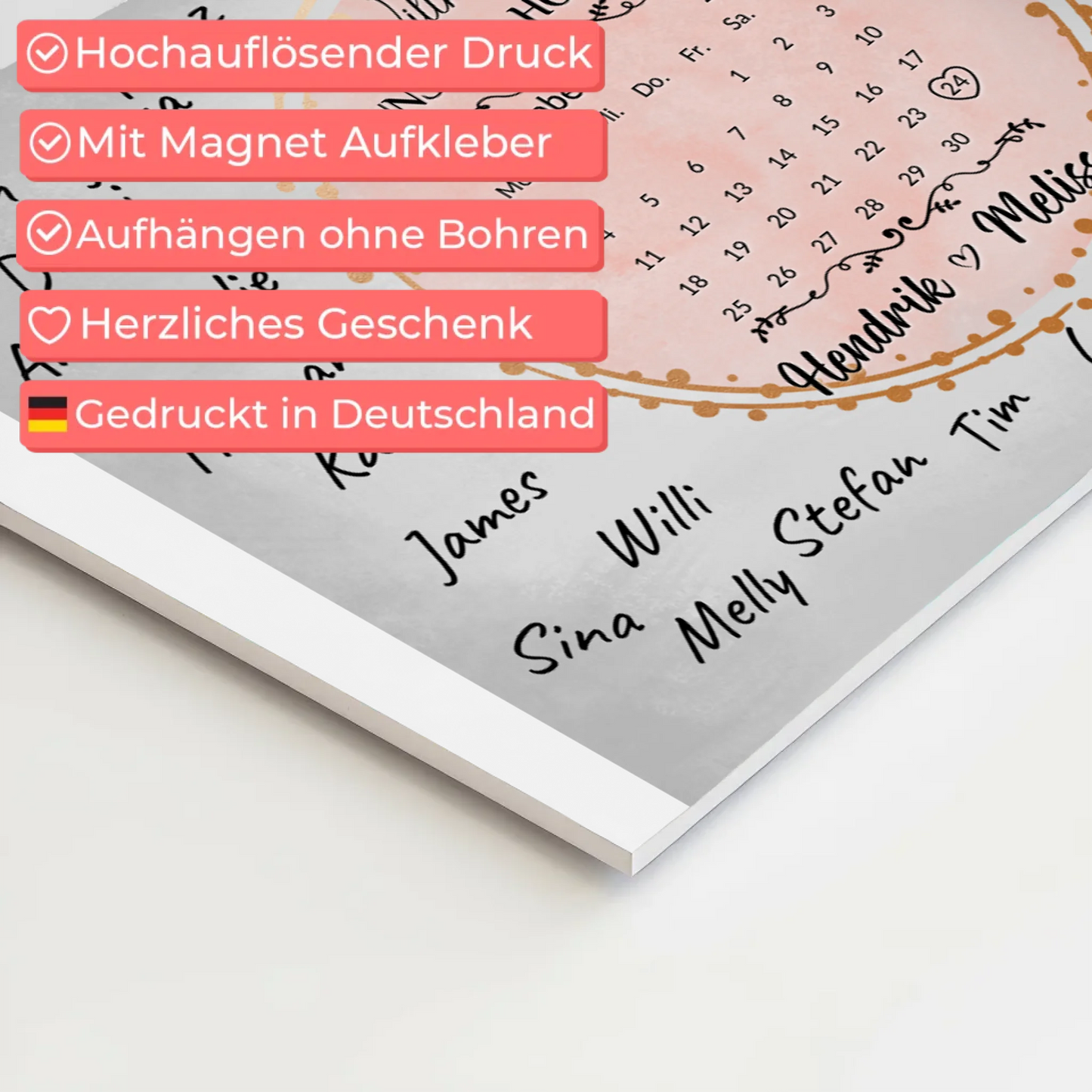 Hochzeit Willkommensschild für eigene Unterschriften