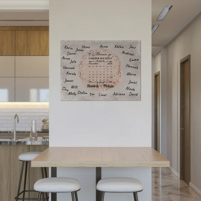 Hochzeit Willkommensschild für Unterschriften Farbklecks Rose