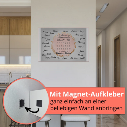 Hochzeit Willkommensschild für eigene Unterschriften