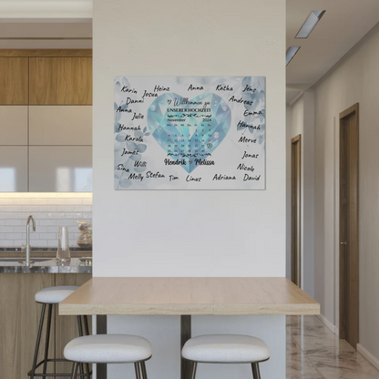 Fotoboard Hochzeit Herzlich Willkommen Blue Diamond