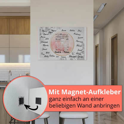 Willkommensschild Hochzeit Aquarell Kranz personalisiert