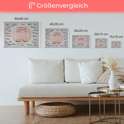 Hochzeit Willkommensschild für eigene Unterschriften