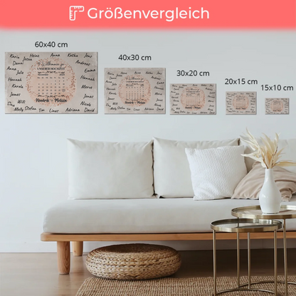 Hochzeit Willkommensschild für Unterschriften Farbklecks Rose