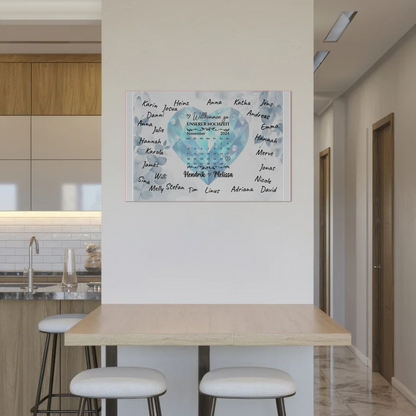 Fotoboard Hochzeit Herzlich Willkommen Blue Diamond