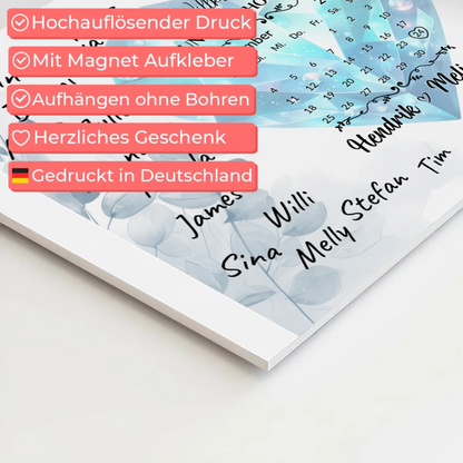 Fotoboard Hochzeit Herzlich Willkommen Blue Diamond