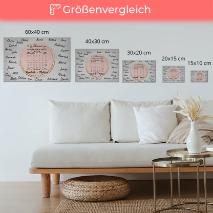 Hochzeit Willkommensschild für eigene Unterschriften