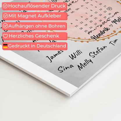 Hochzeit Willkommensschild für eigene Unterschriften