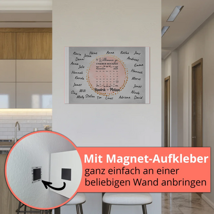 Hochzeit Willkommensschild für eigene Unterschriften