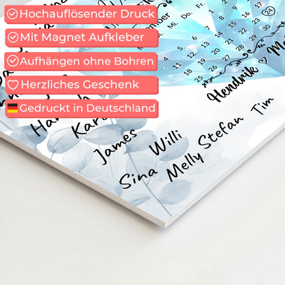 Fotoboard Hochzeit Herzlich Willkommen Blue Diamond