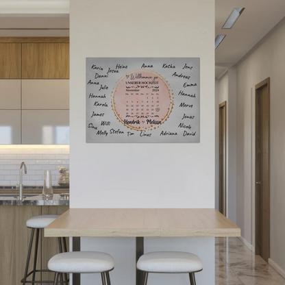 Hochzeit Willkommensschild für eigene Unterschriften