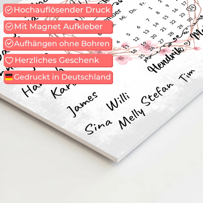 Willkommens Fotoboard Hochzeit Herz Kranz Unterschriften