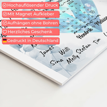 Fotoboard Hochzeit Herzlich Willkommen Blue Diamond