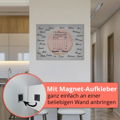 Hochzeit Willkommensschild für eigene Unterschriften