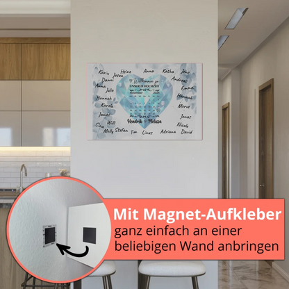 Fotoboard Hochzeit Herzlich Willkommen Blue Diamond