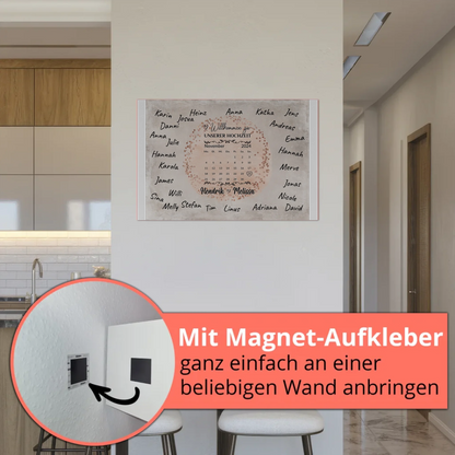 Hochzeit Willkommensschild für Unterschriften Farbklecks Rose