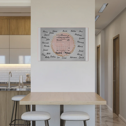 Hochzeit Willkommensschild für eigene Unterschriften