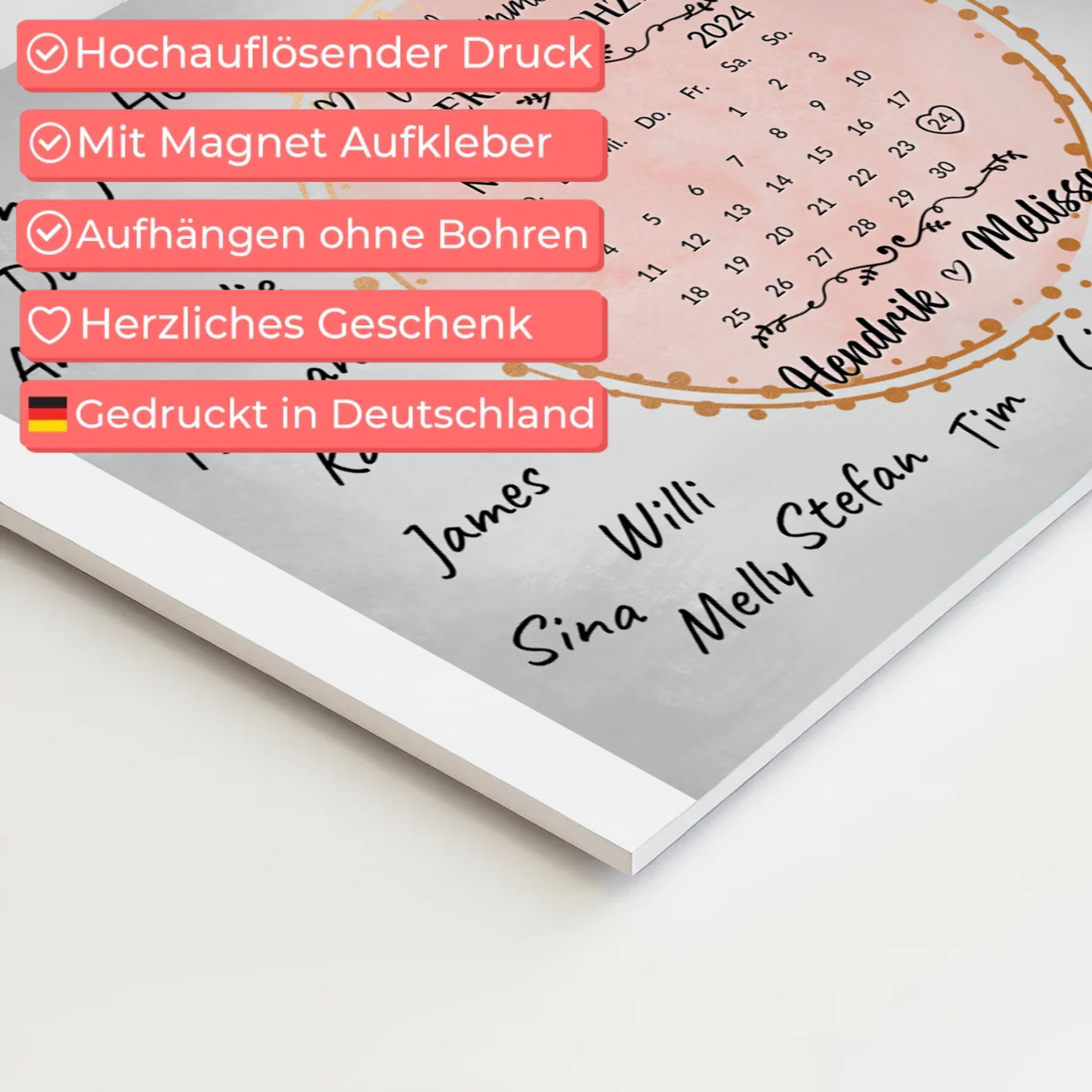 Hochzeit Willkommensschild für eigene Unterschriften