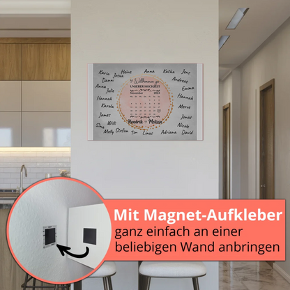 Hochzeit Willkommensschild für eigene Unterschriften