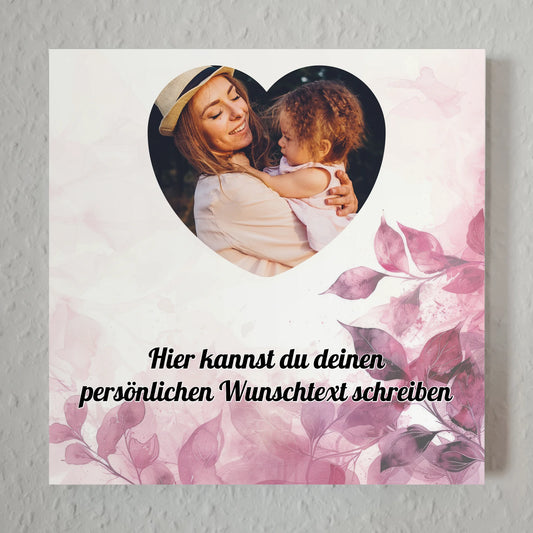 Magnetisches Wandbild Mama für Muttertag Mit Foto und Wunschtext