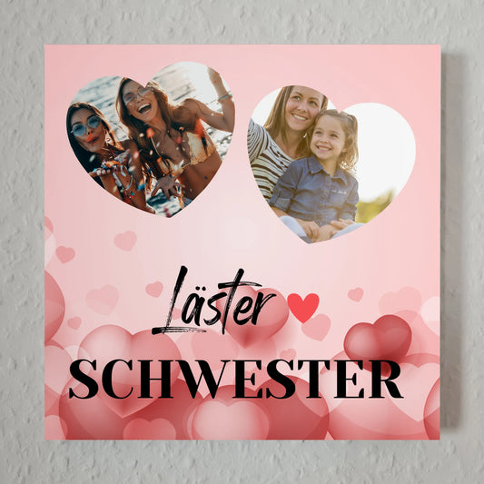 Foto auf Hartschaumplatte Beste Freundin Zum Geburtstag mit 2 Fotos