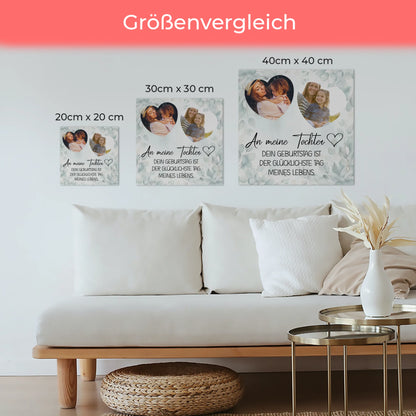 Magnetisches Fotoboard Mama für Muttertag mit 2 Fotos und Wunschtext