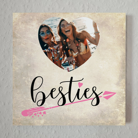 Magnetisches Wandbild Beste Freundin Zum Geburtstag für Herz Foto