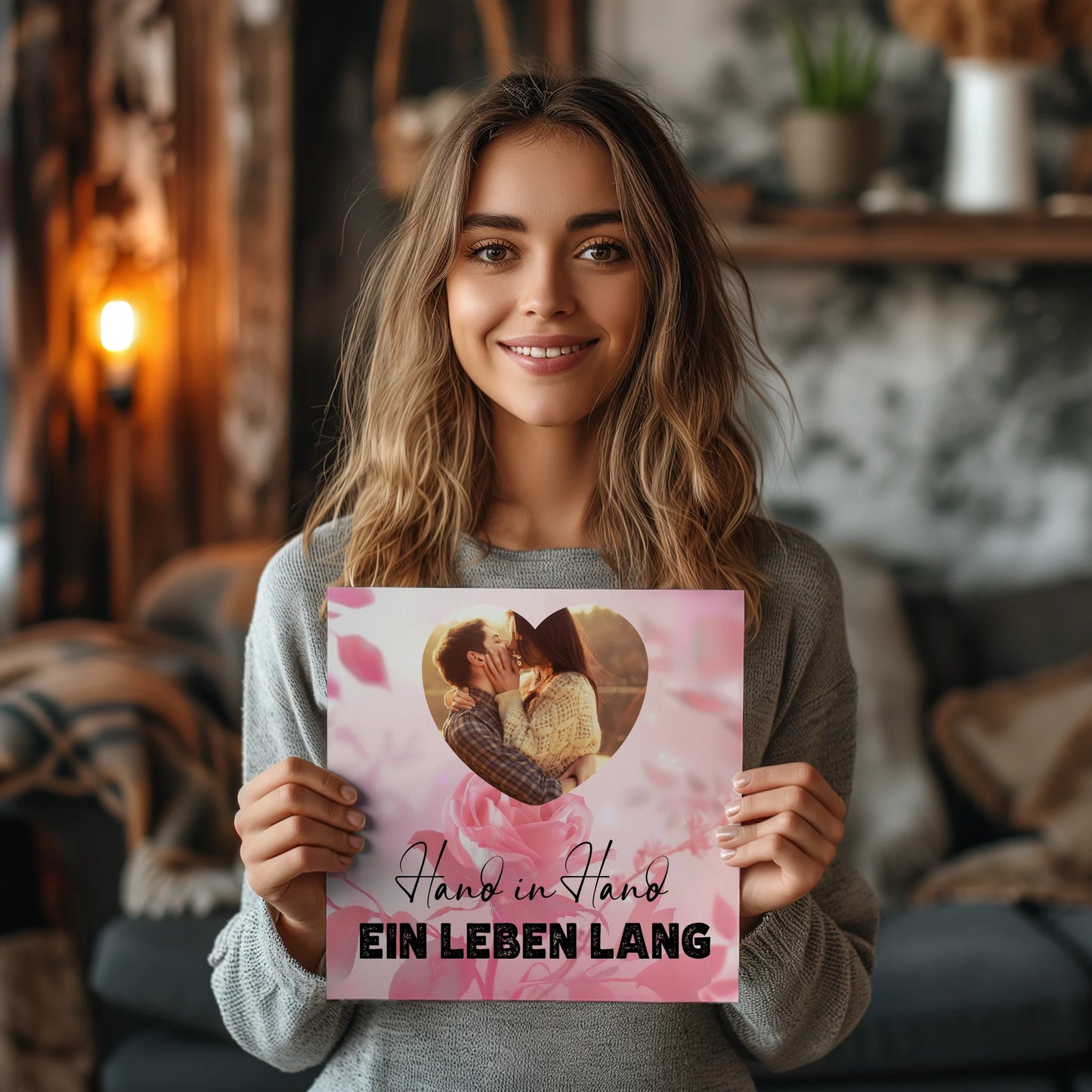 Magnetisches Fotoboard Paare für Valentinstag mit Foto