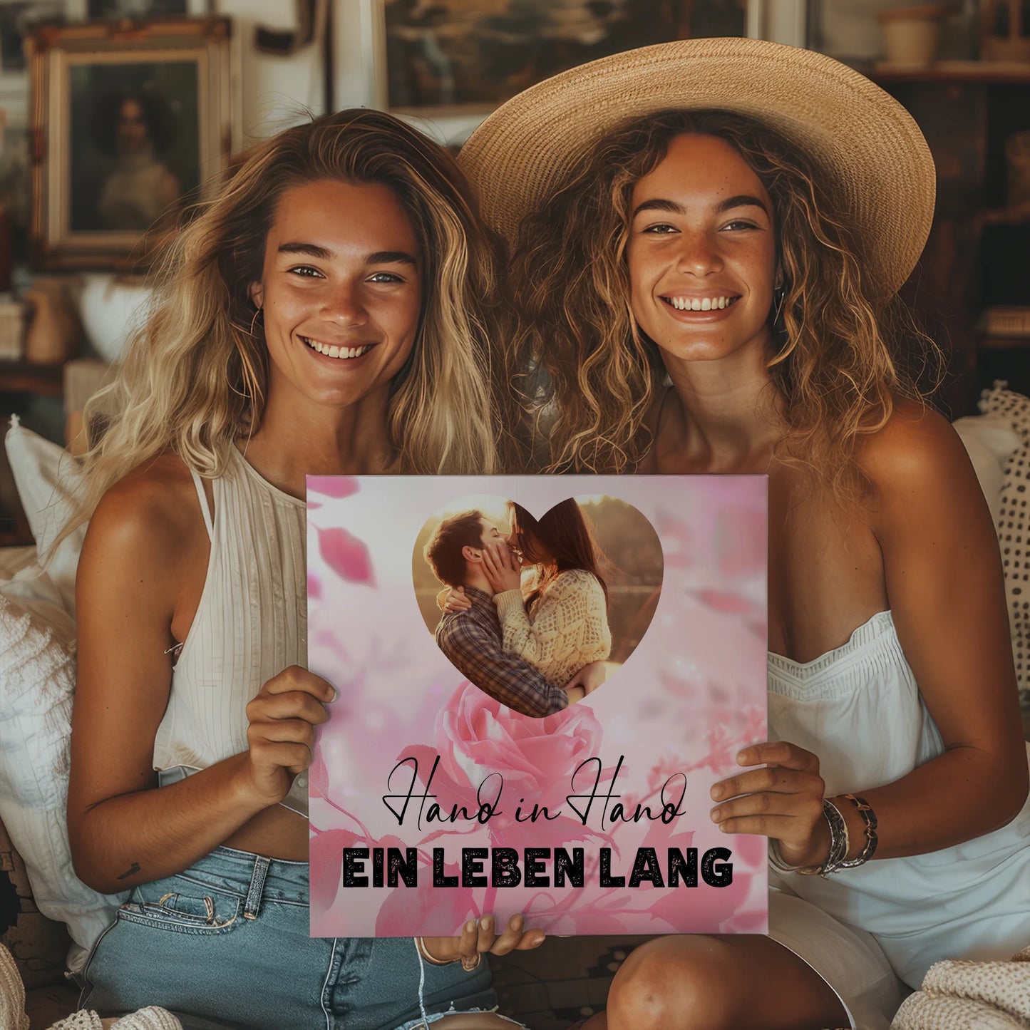 Magnetisches Fotoboard Paare für Valentinstag mit Foto