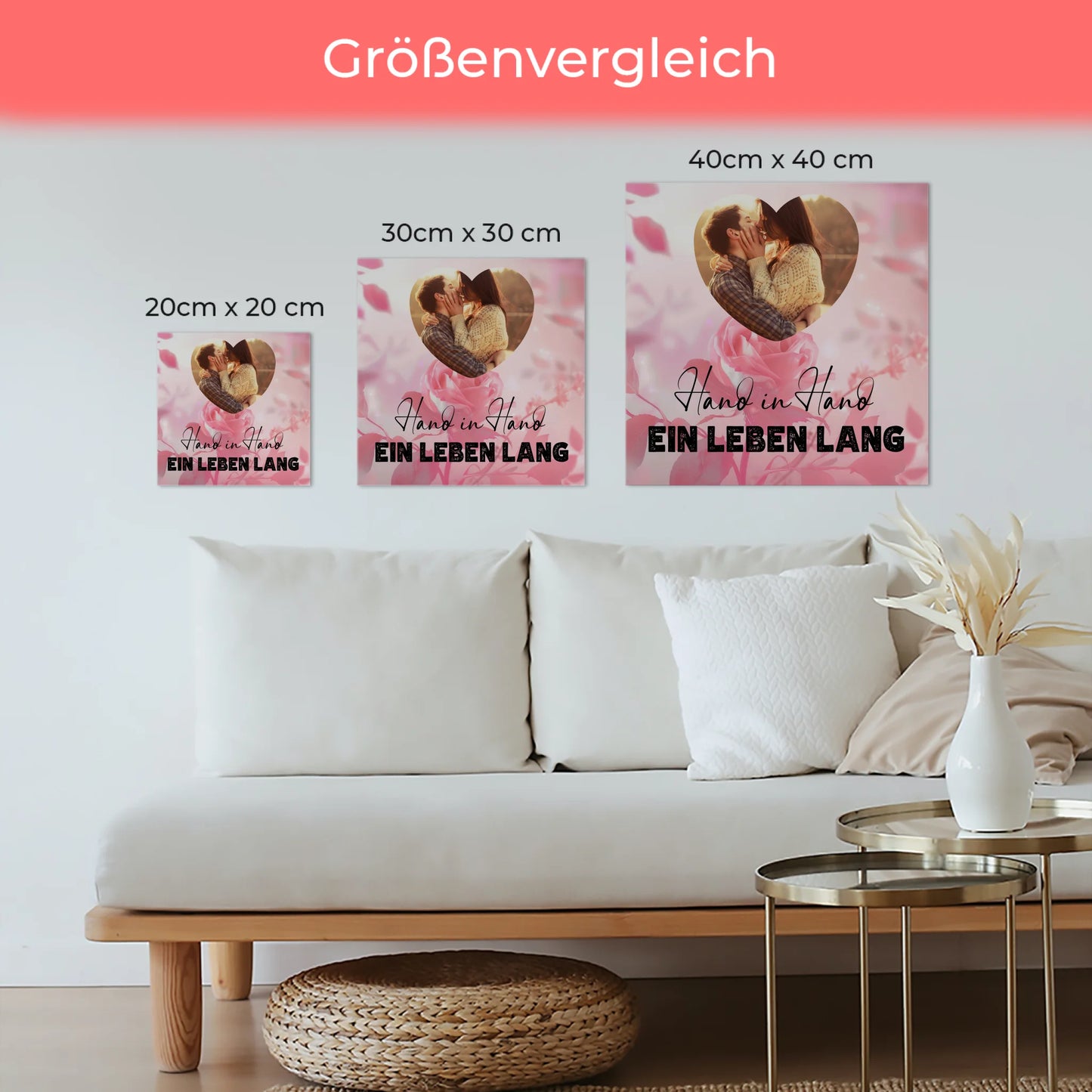 Magnetisches Fotoboard Paare für Valentinstag mit Foto
