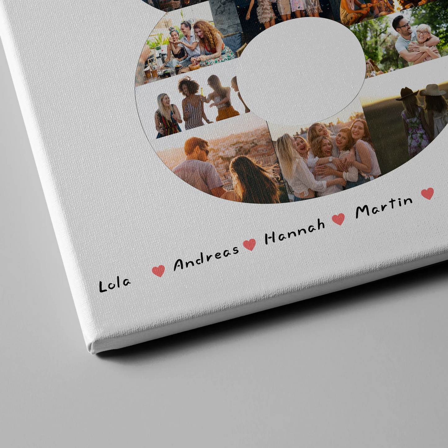 Geschenk Leinwand individuell 80 Geburtstag Danke für Momente mit Fotos