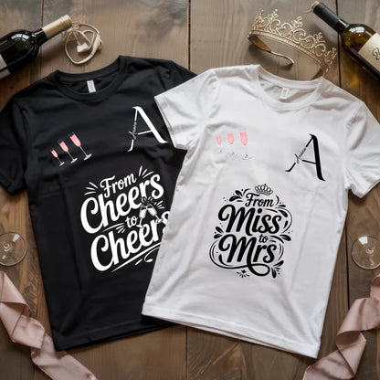 X.02.Schwarzes + Weißes T Shirt JGA Basic