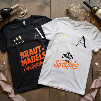 X.02.Schwarzes + Weißes T Shirt JGA Basic