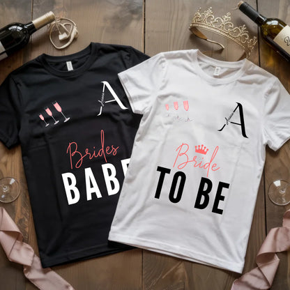 X.02.Schwarzes + Weißes T Shirt JGA Basic