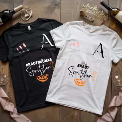 X.02.Schwarzes + Weißes T Shirt JGA Basic